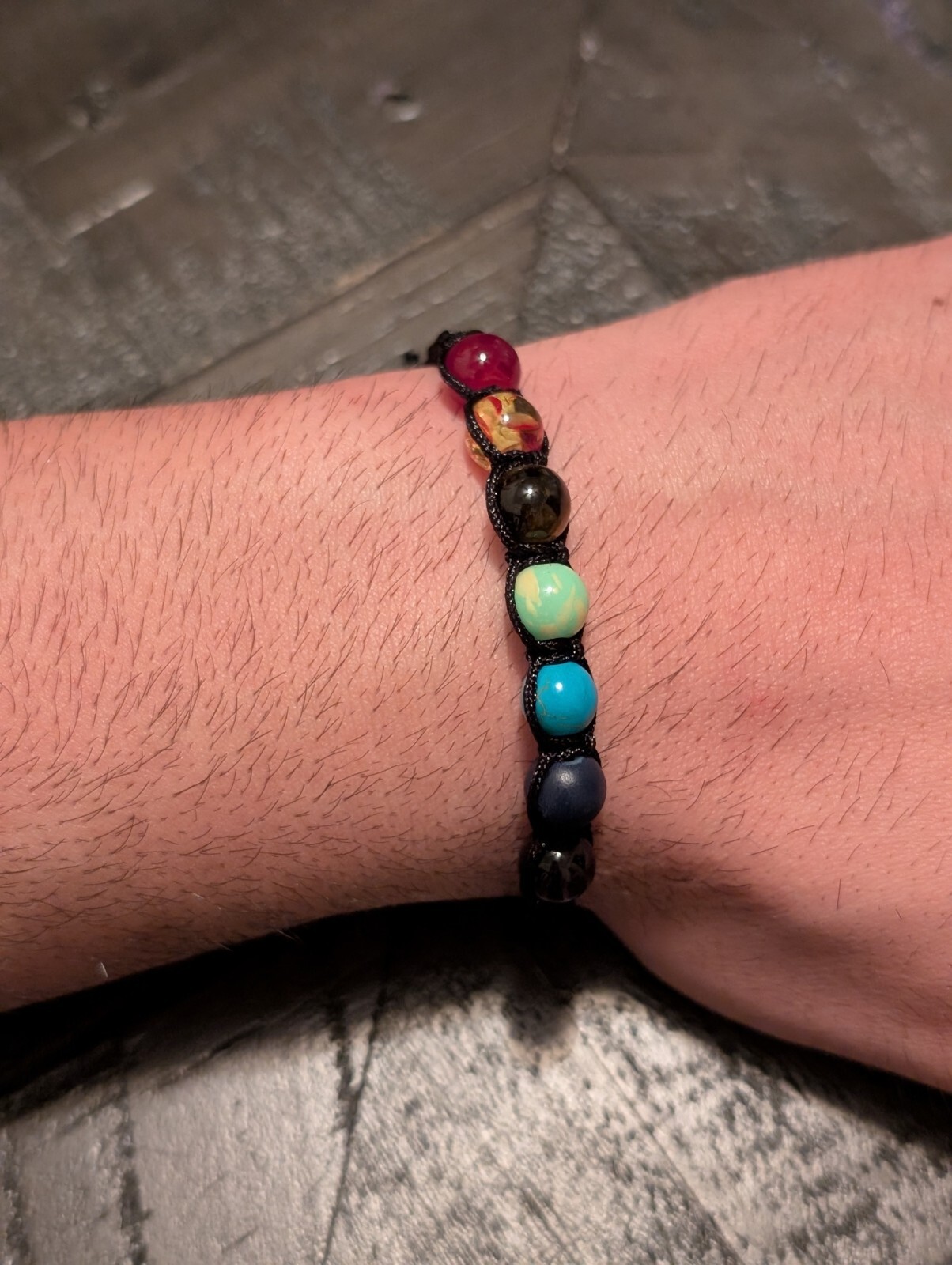7 Chakra Bracelet Natural Stone Bangle Amethyst Tiger Eye Beaded Braided…