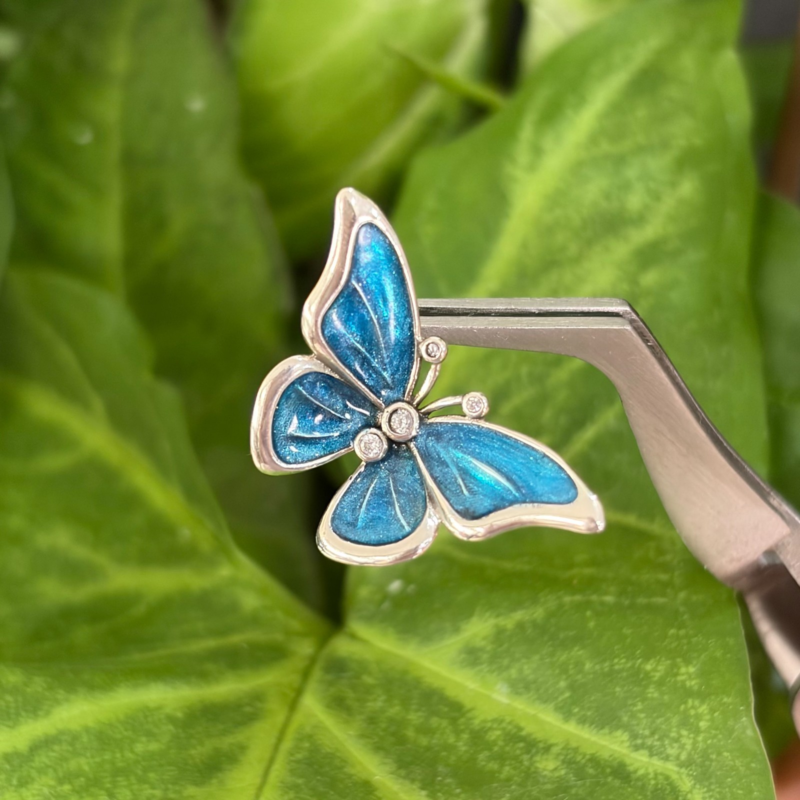 100% NEW #793747C01 PANDORA Blue Oversized Butterfly Charm WITH BOX