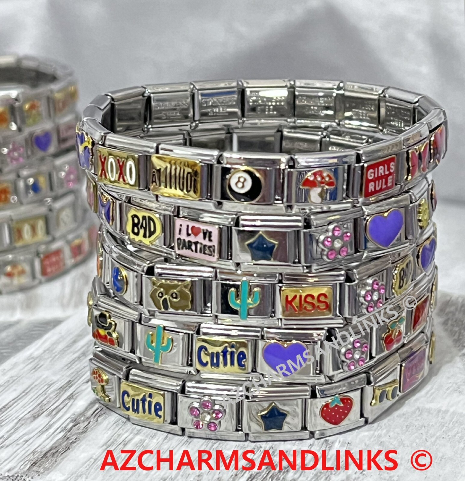 Cute Bug Italian Charm Bracelet Link Compatible with all 9mm Charms #70