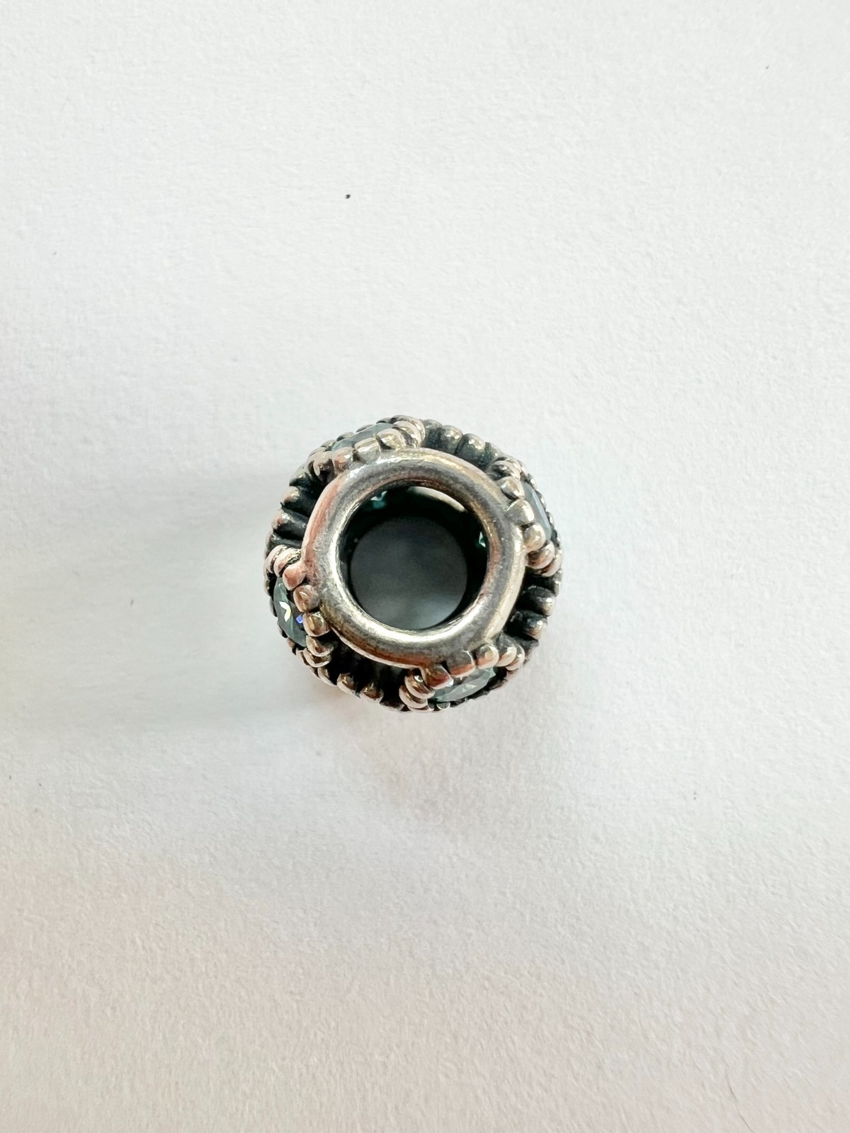 Pandora Teal Studded Lights Charm 791296MCZ Retired Sterling Silver 925 ALE Teal