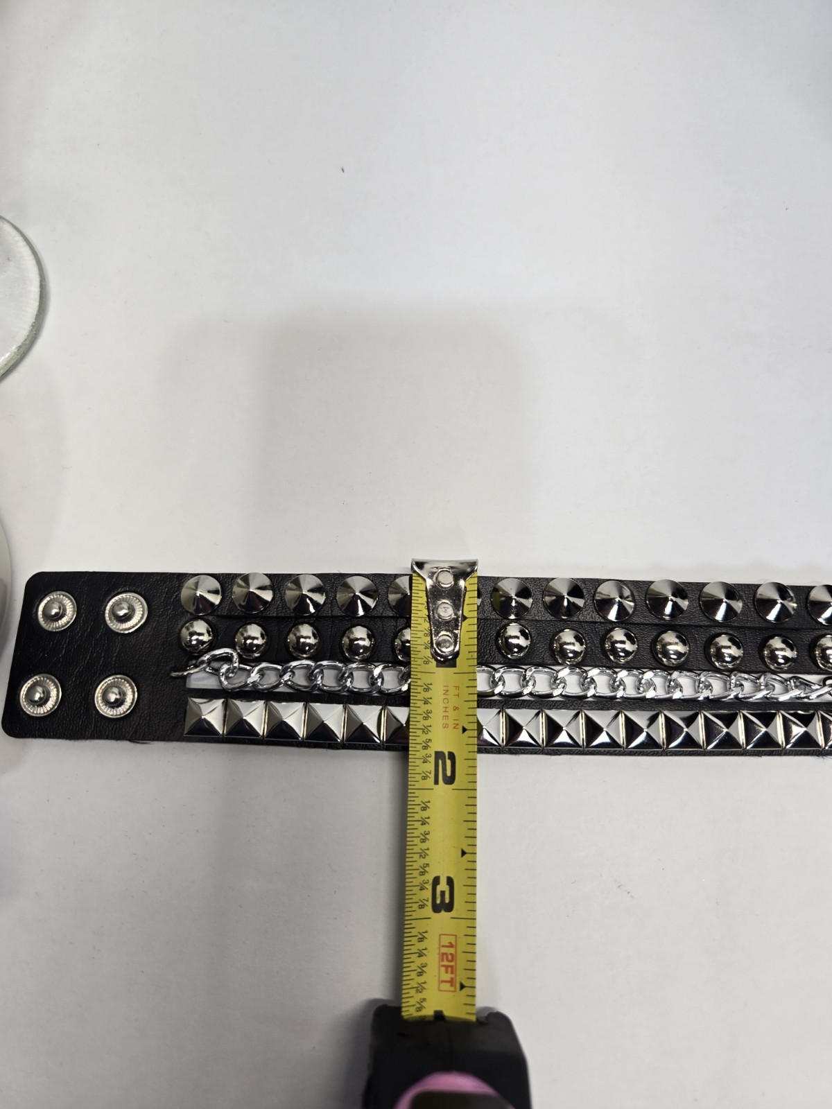 Faux Leather Spike Studded Wrist Bracelet Cuff Punk Rock Goth Cosplay