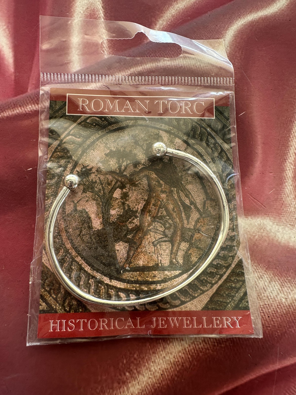 Westair Reproductions Roman Torc Bracelet Historical Silver Tone Bangle England