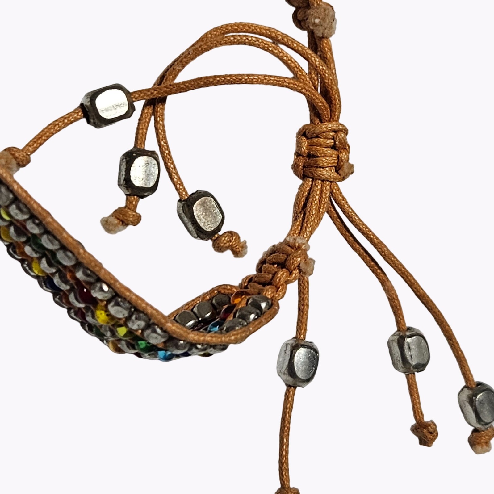 Handmade Boho Bracelet Faux Gemstone Stacked Layer Tie Fashion Jewelry Women