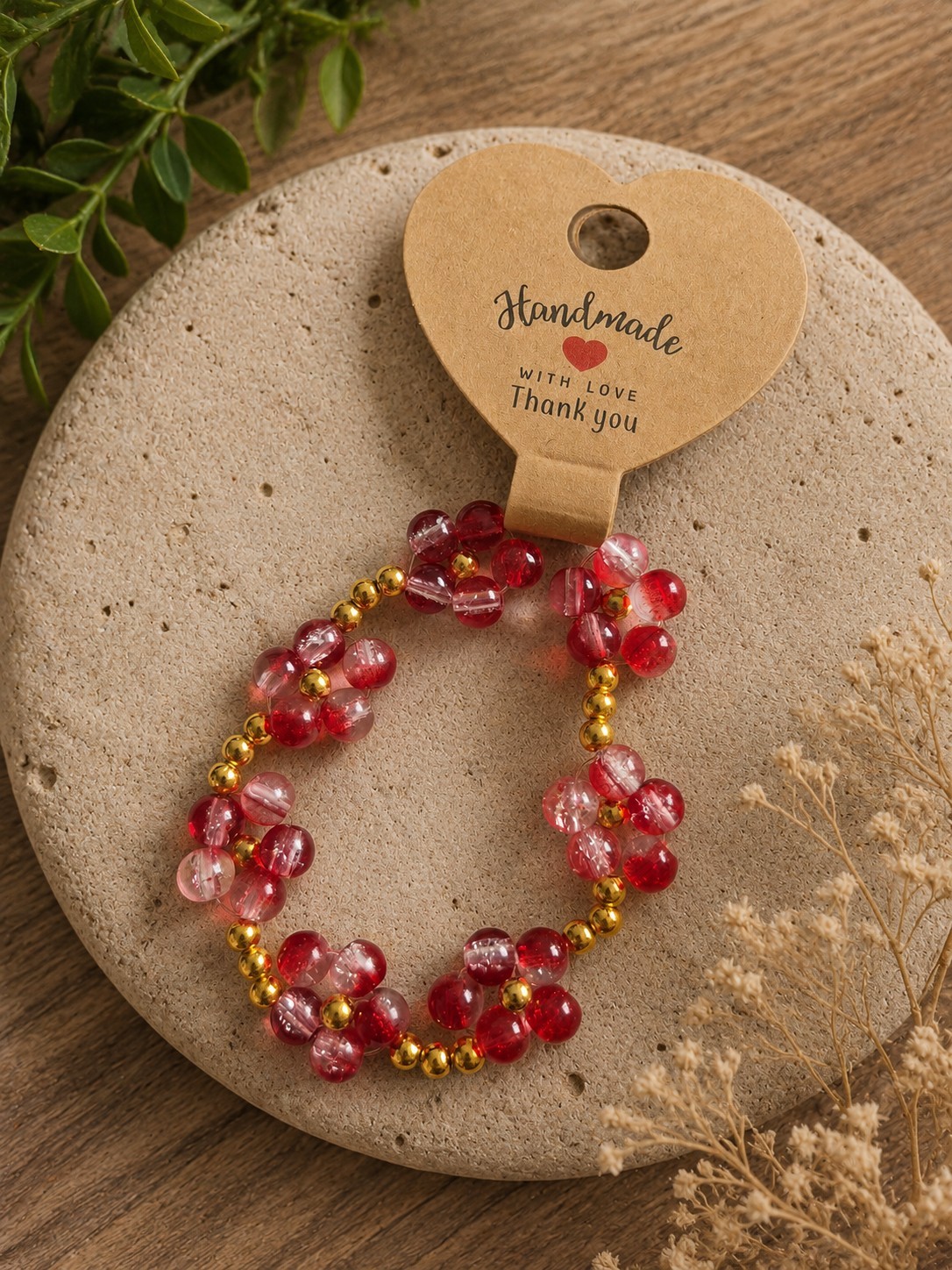 Handmade Multicolor Stretch Beaded Bracelet for Women Girls