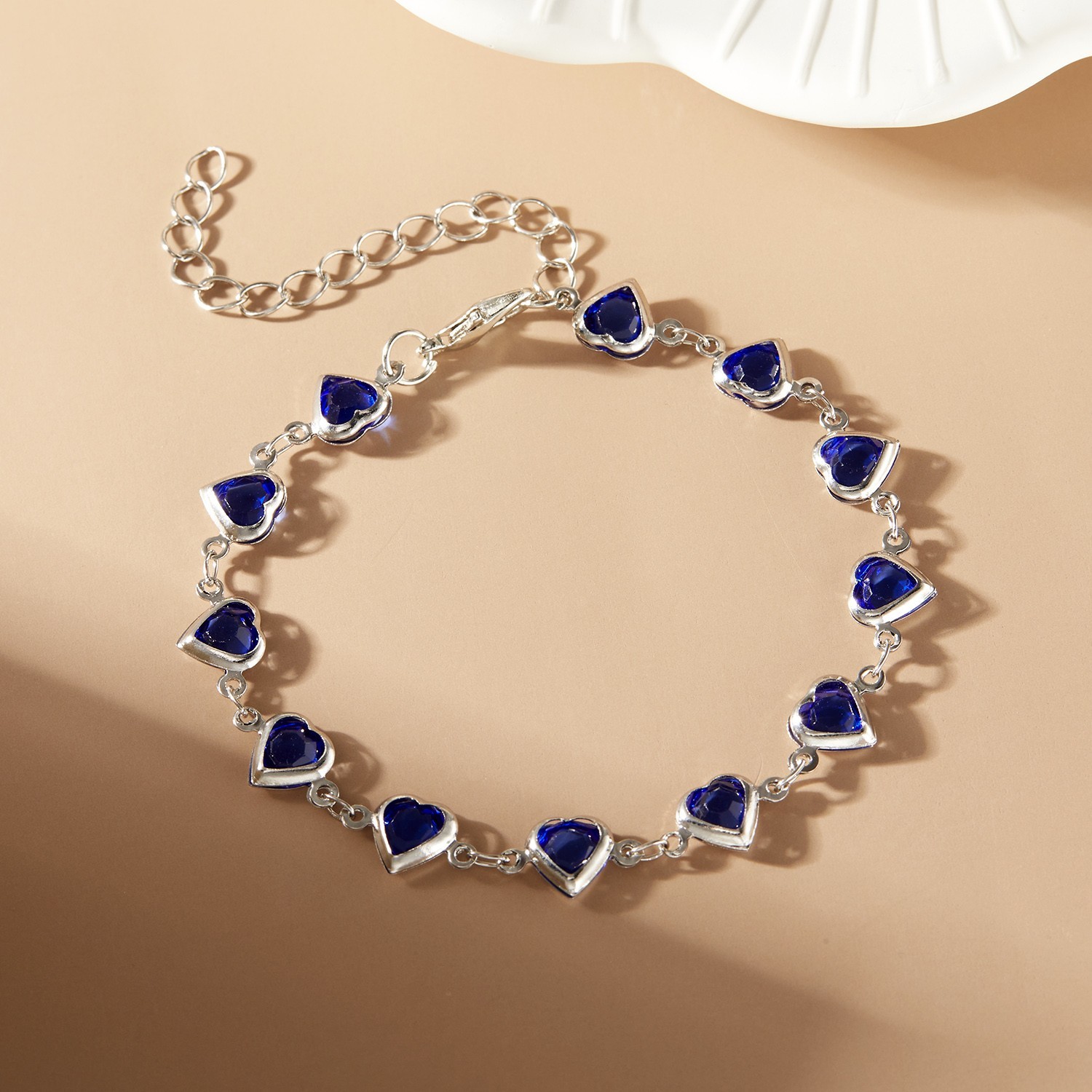Elegant Crystal Zircon Metal Chain Bracelets for Women Heart Bracelet