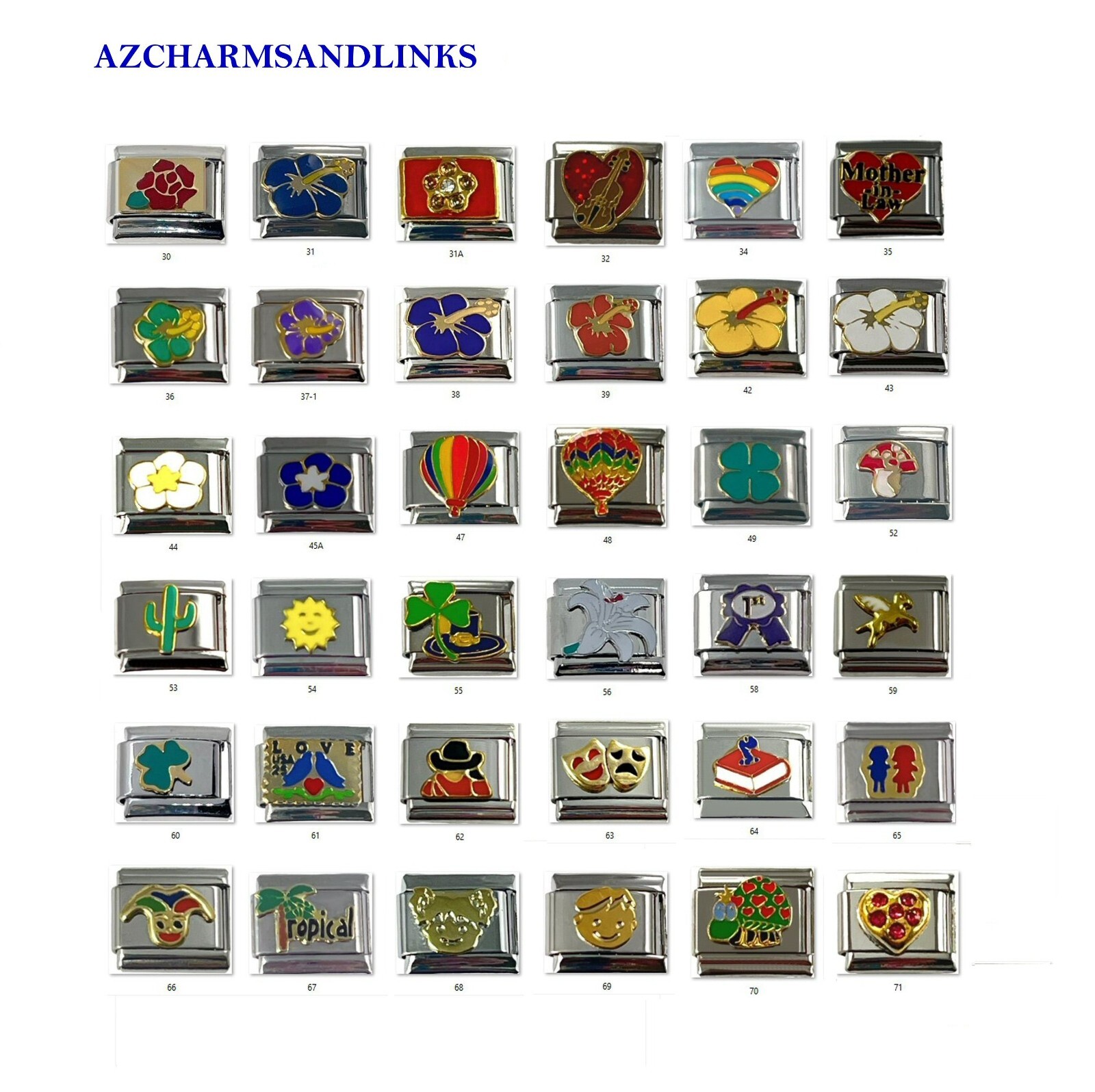 Italian Charms Lots to Choose from Italian Charm Links for your Bracelet (Set 2)