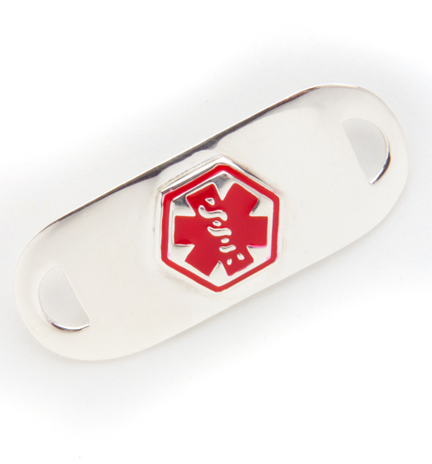 Medical Alert Stainless ID TAG for Bracelet 3 Choices Diabetes Type 1 and Type 2