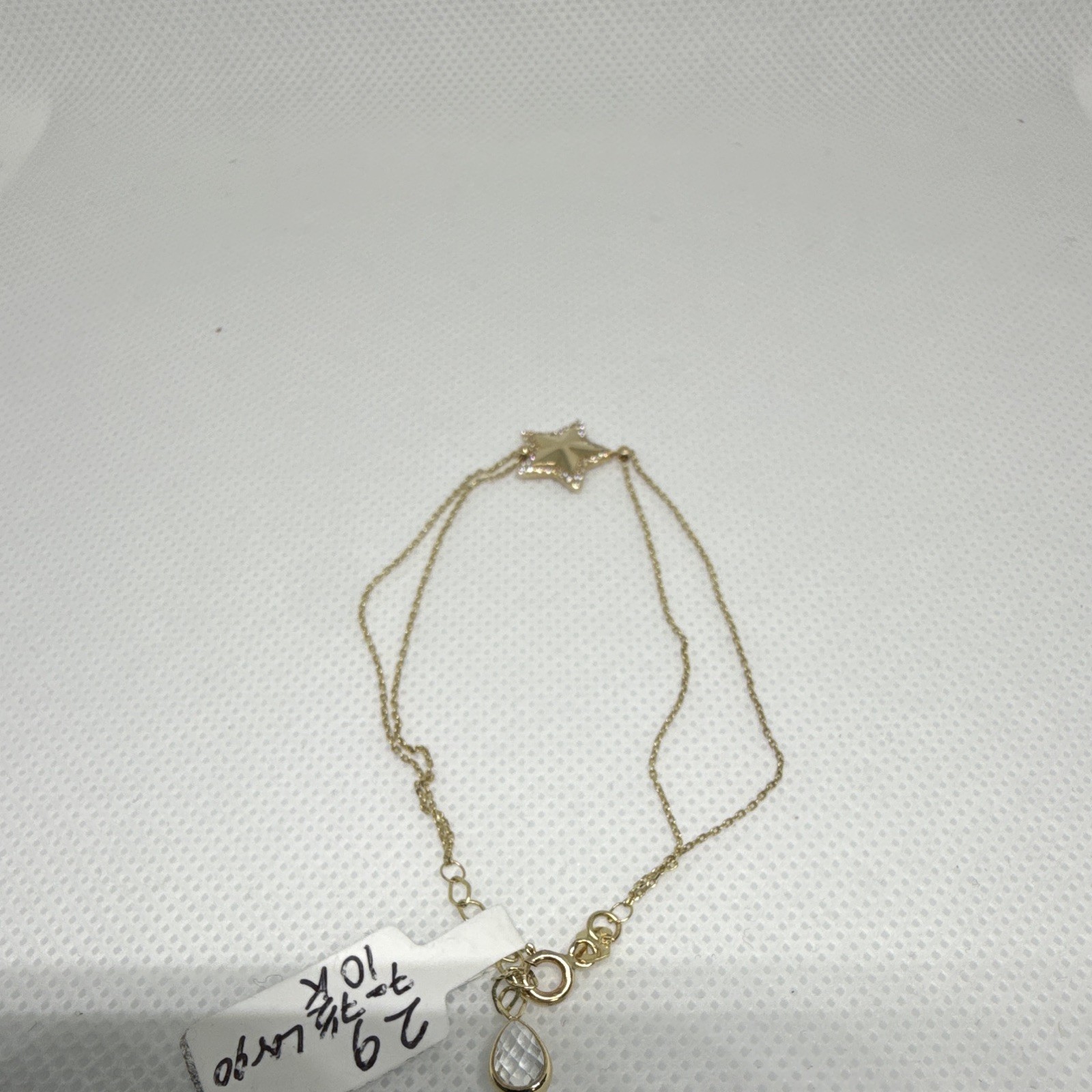 10K Real Gold Star Bracelet 7–7.5” | 2.0g Dainty Yellow Gold Adjustable Bracelet