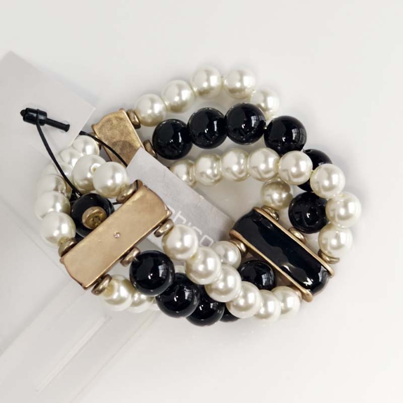 Chicos Beads Stretch Statement Bracelet Chic Women Party Vacation Jewelry Gift