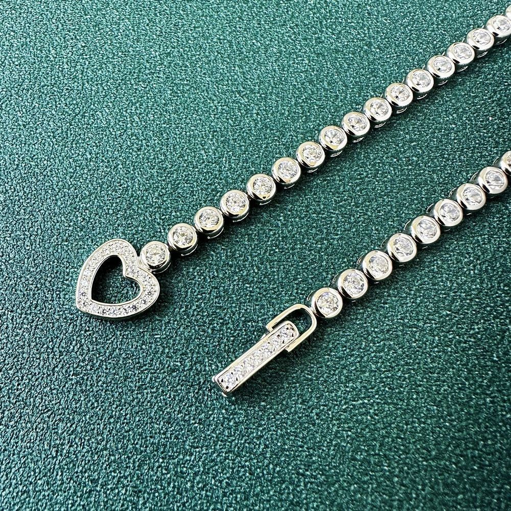 3mm Cubic Zirconia Bubble Bracelet For Women 925 Sterling Silver 18k Gold Plated