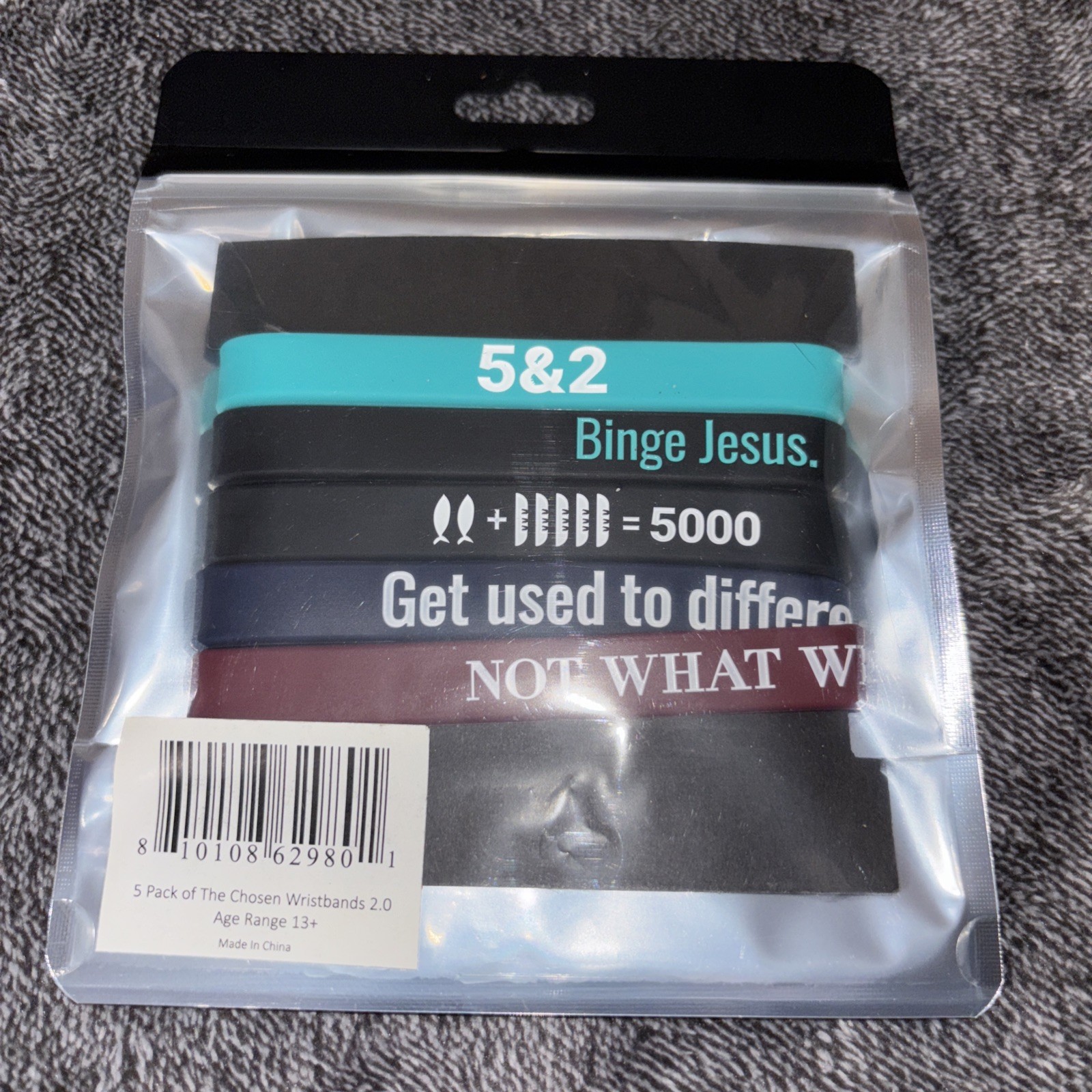 Pack of 5 Silicone Bracelets The Chosen – Wristbands 2.0 –