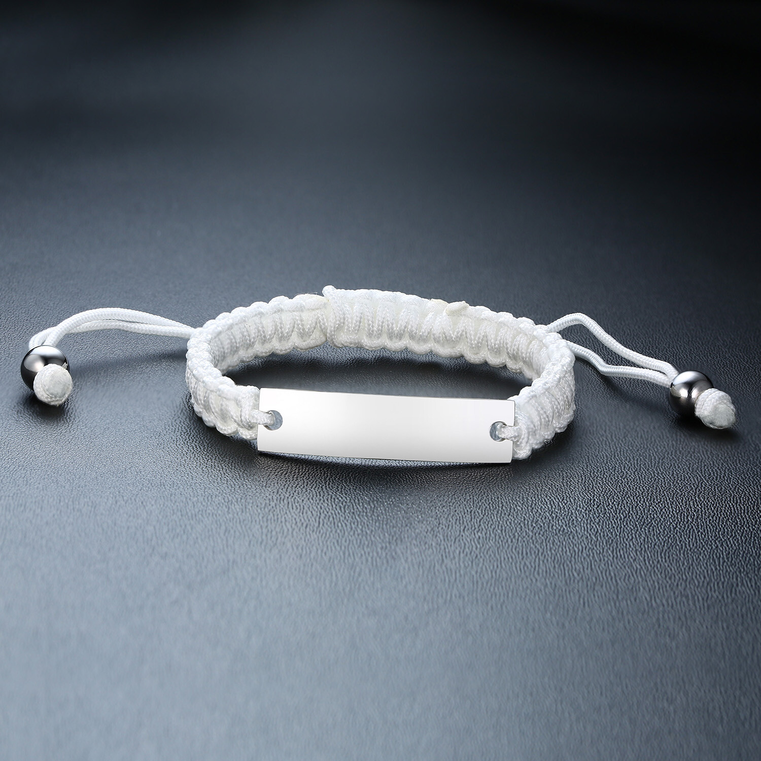 VNOX Custom Engraving Handmade Braided Rope Adjustable Medical Alert ID Bracelet