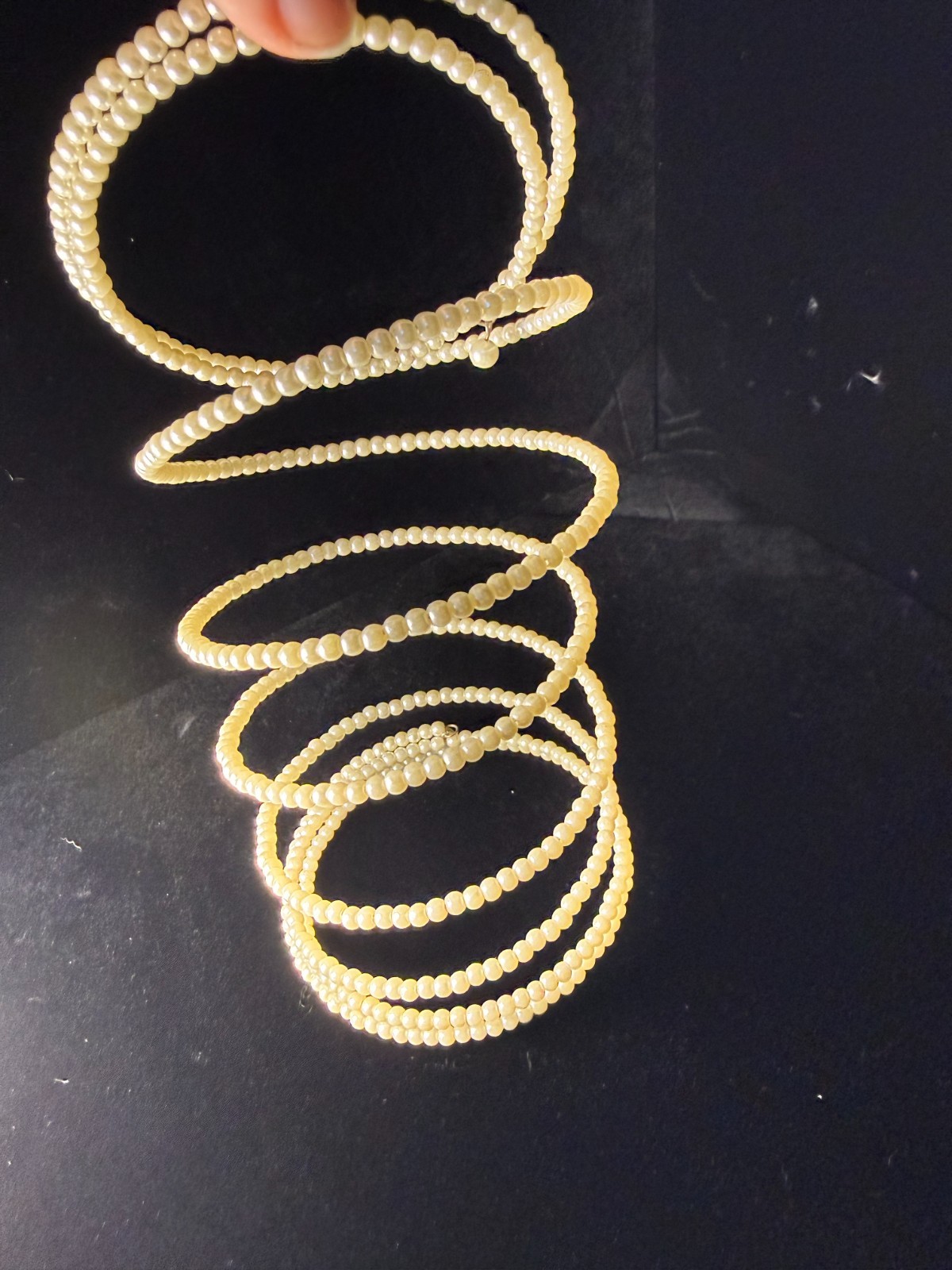Multi Strand Imitation Pearl Stackable wrap bracelet. SEE VIDEO