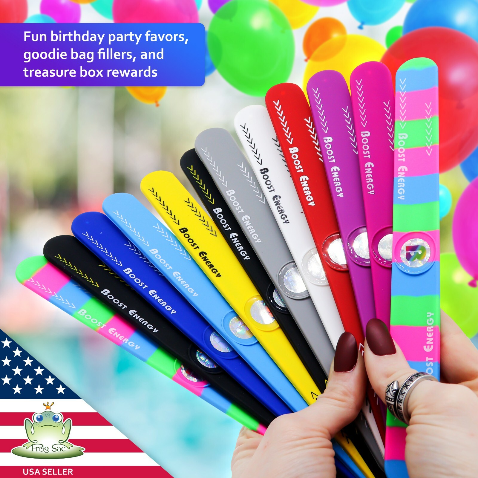 12 Silicone Slap Bracelets for Kids – Sport Slap Bracelets Wristbands for Boys