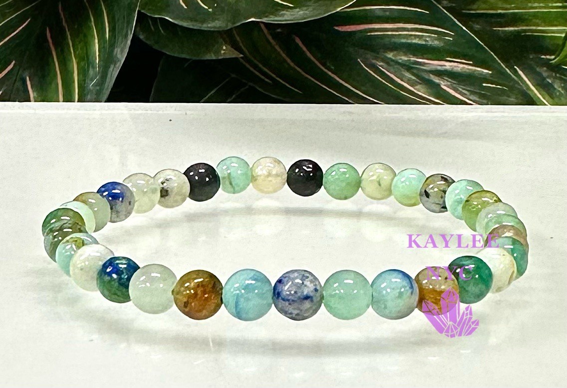 Wholesale 6 Pcs Natural Fynchenite 6mm 7.5” Crystal Stretch Bracelet