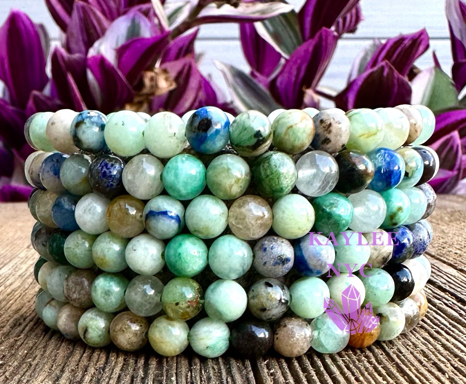 Wholesale 6 Pcs Natural Fynchenite 6mm 7.5” Crystal Stretch Bracelet