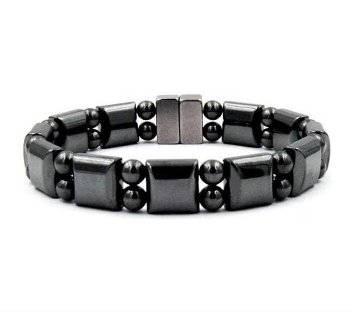 Double Line Magnetic Bracelet All Magnetic Beads with Clasp for Men and Women