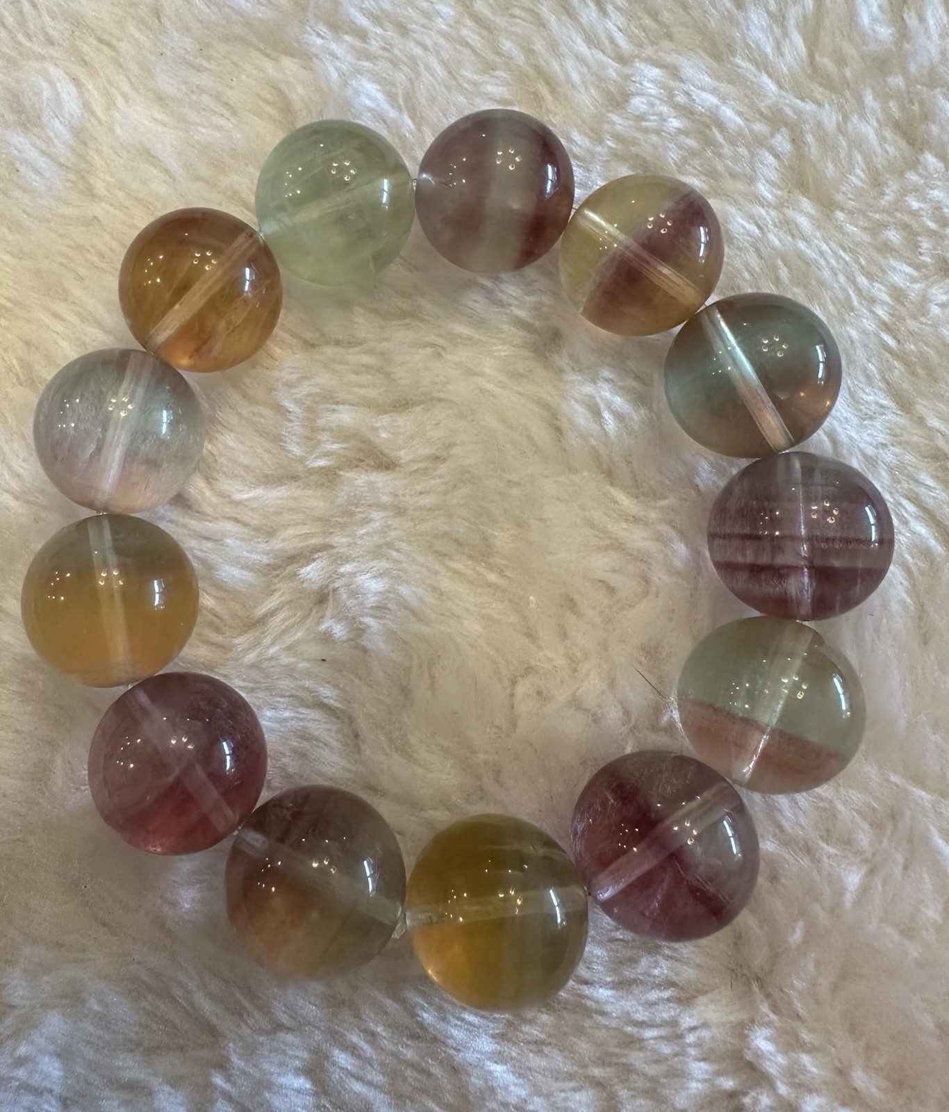 16mm+ Candy Fluorite Bracelet