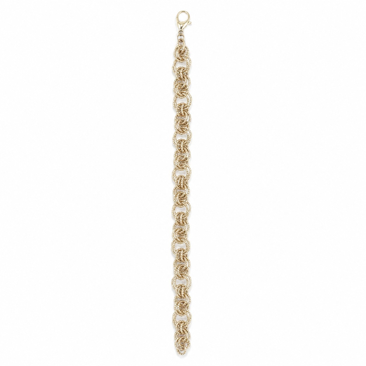 Gold Tone Chain Link Bracelet Metal Lobster Clasp, No Stone14K Gold Laminated