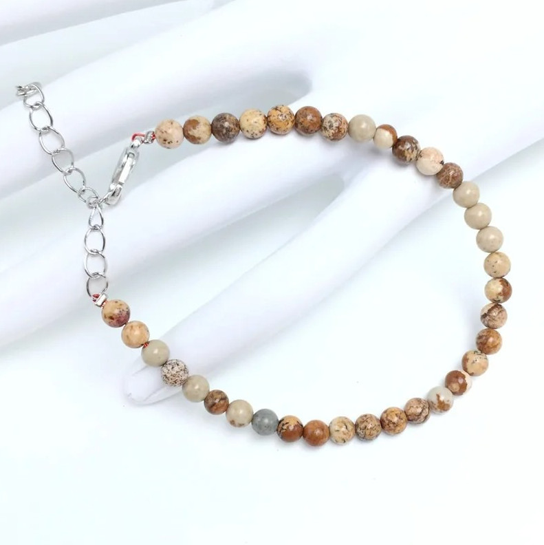 1 pc 4mm Chakra Bead Bracelet Natural Stone Yoga Energy Bangle