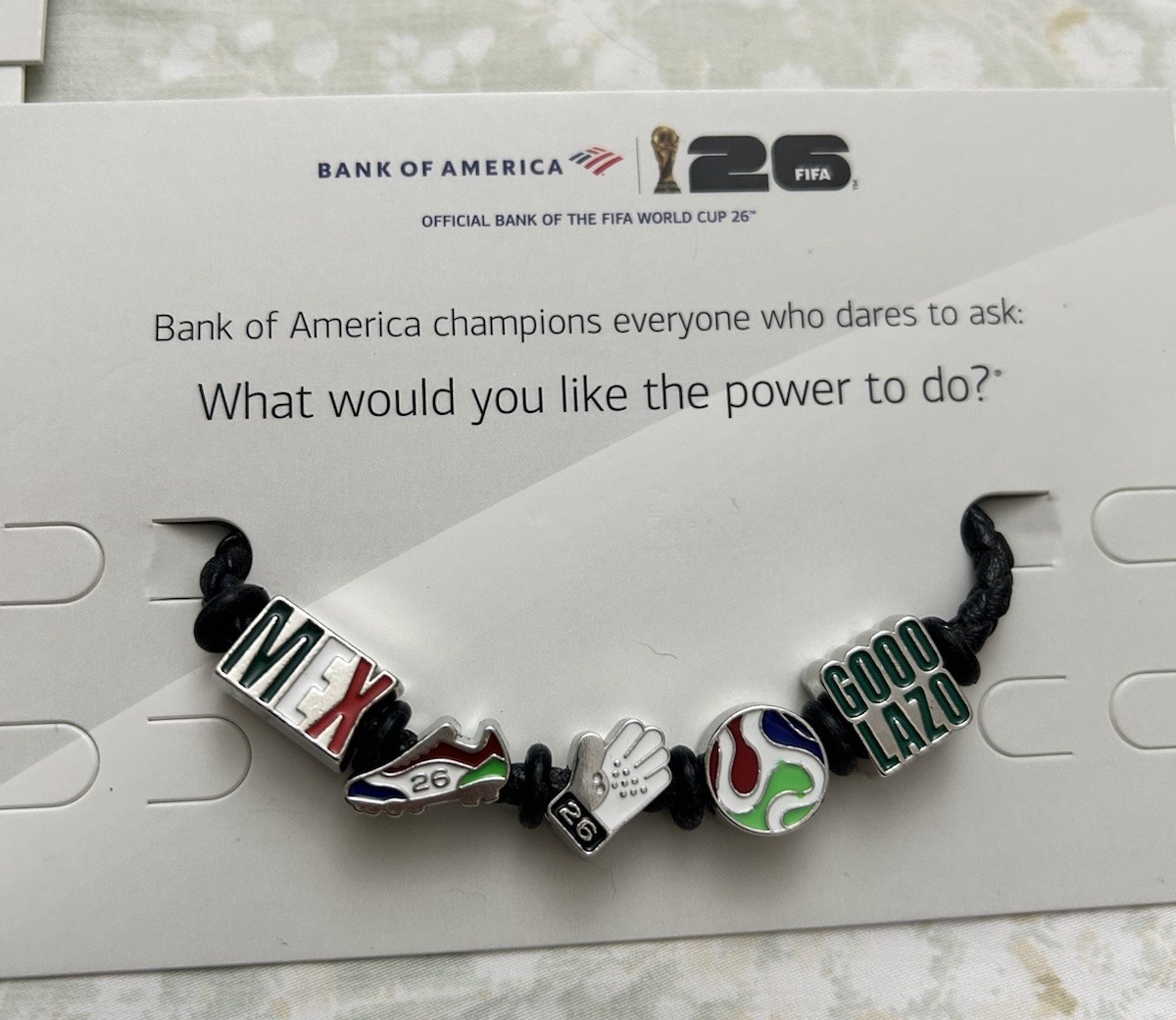 Full set of 5 Bank of America FIFA World Cup 26 Bracelets SEA CAN USA MEX BofA