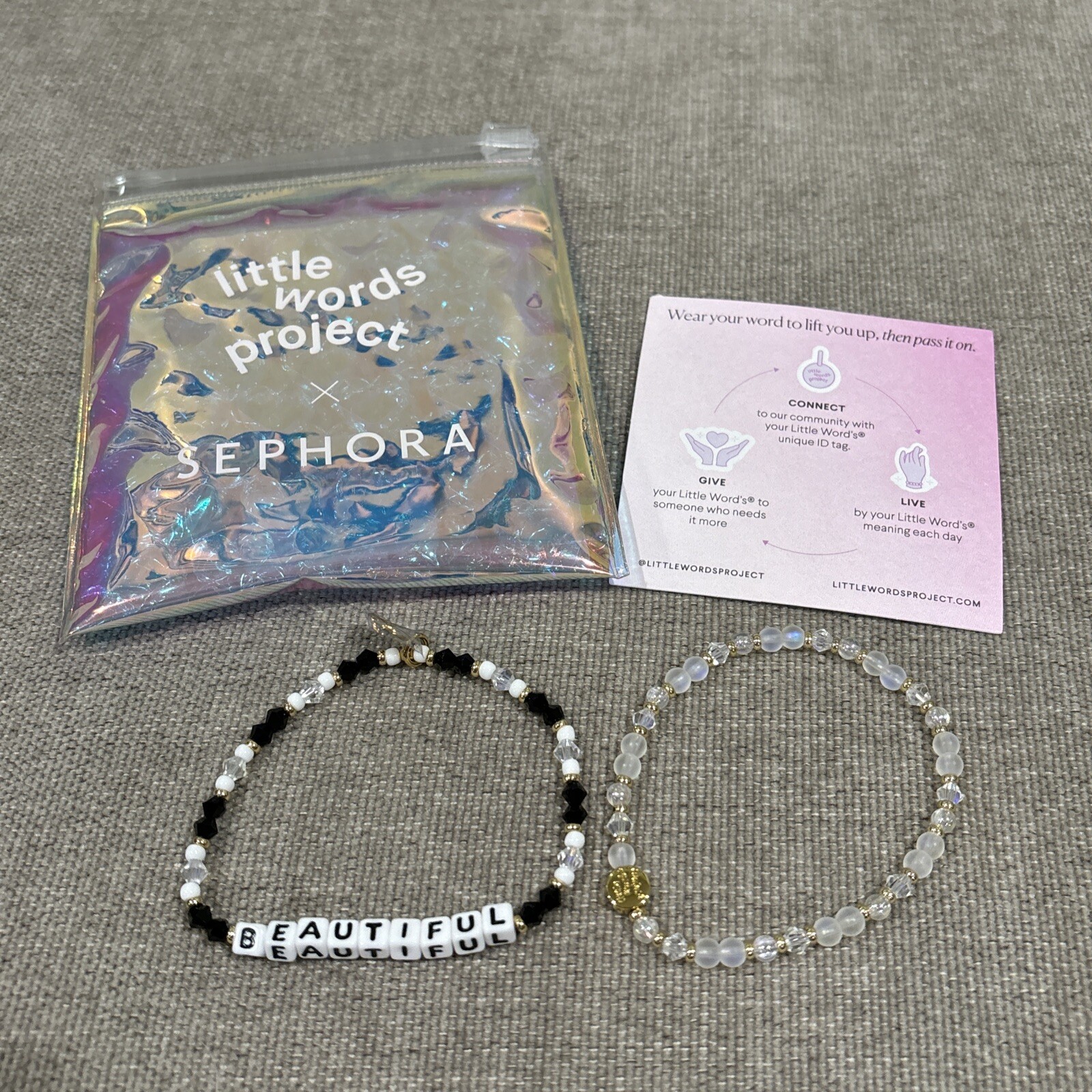 Little Words Project X Sephora Limited Edition Bracelet Set New in Pouch