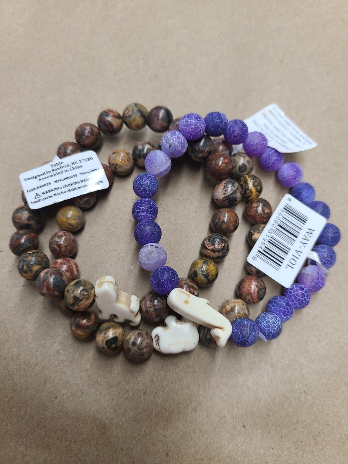 Lot Of 3 Fahlo Bracelets No Tracking Cards 100666