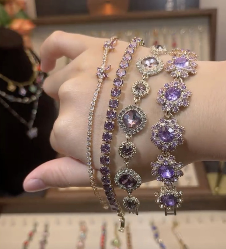 LOT OF 70 CZ & CRYSTAL TENNIS BRACELETS GOLD PLATED 14K-18K Costume Jewelry