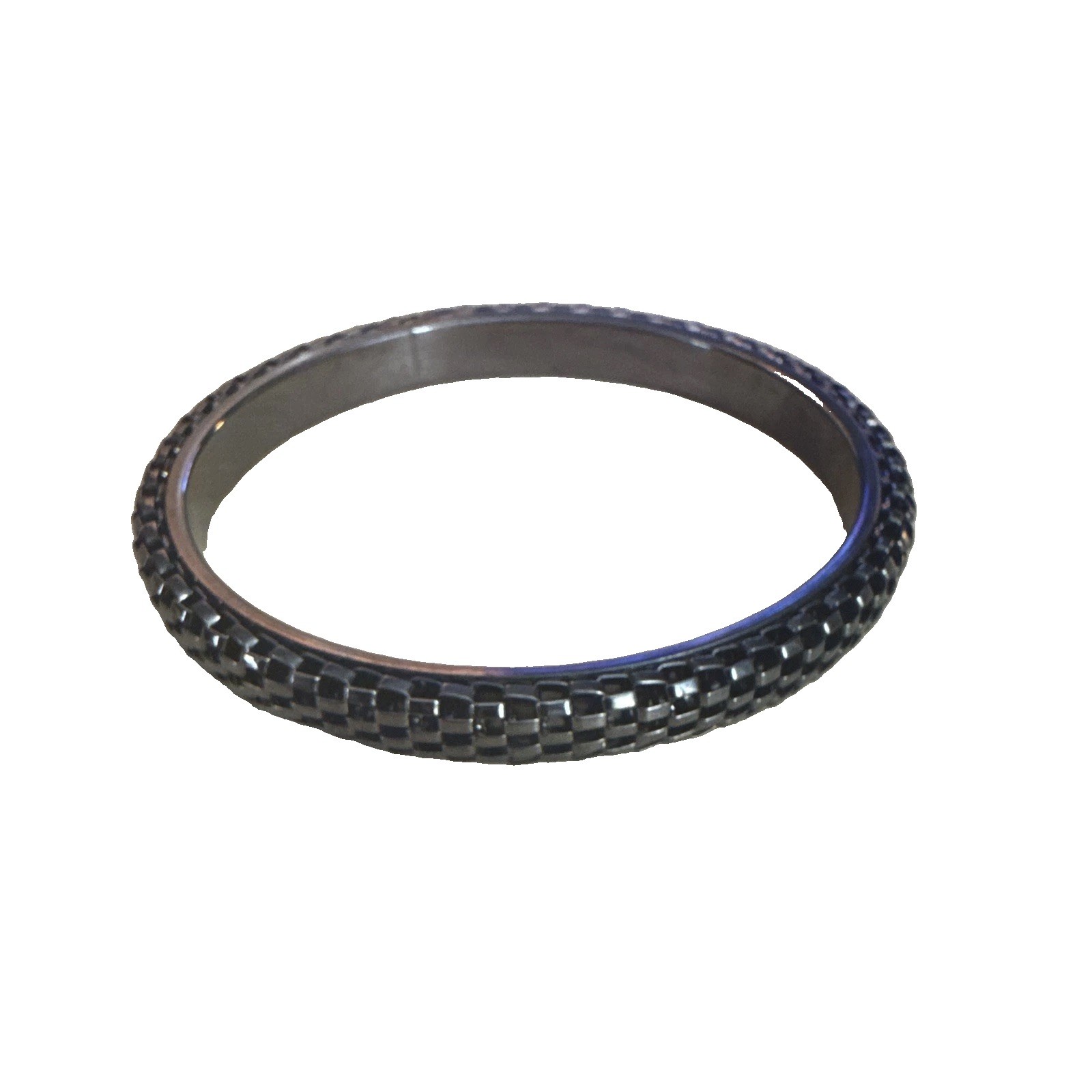 Zara Woven Metal Art Deco Style Snake Mesh Bangle Bracelet Silver-tone OS