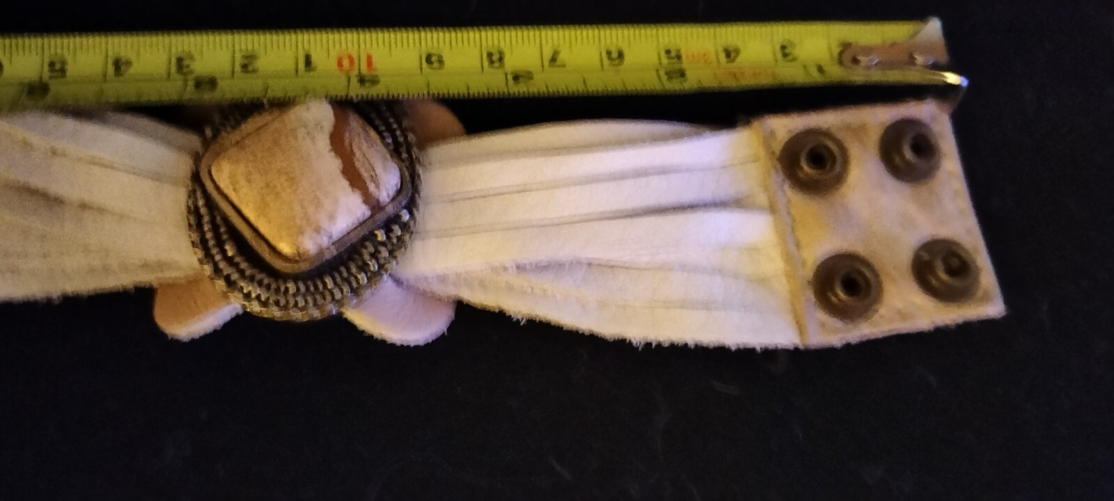 Stunning LEATHER ROCKS Leather & Suede Bracelet With Agate Stone