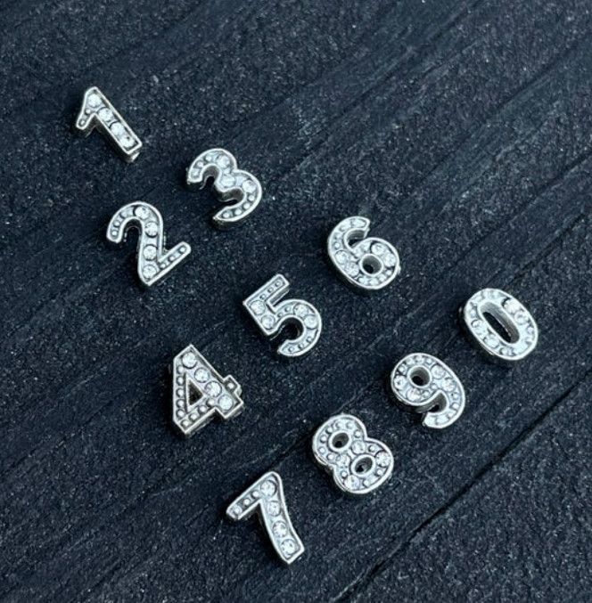 Floating Charm Numbers Anniversary Birthday Age fit Glass Locket