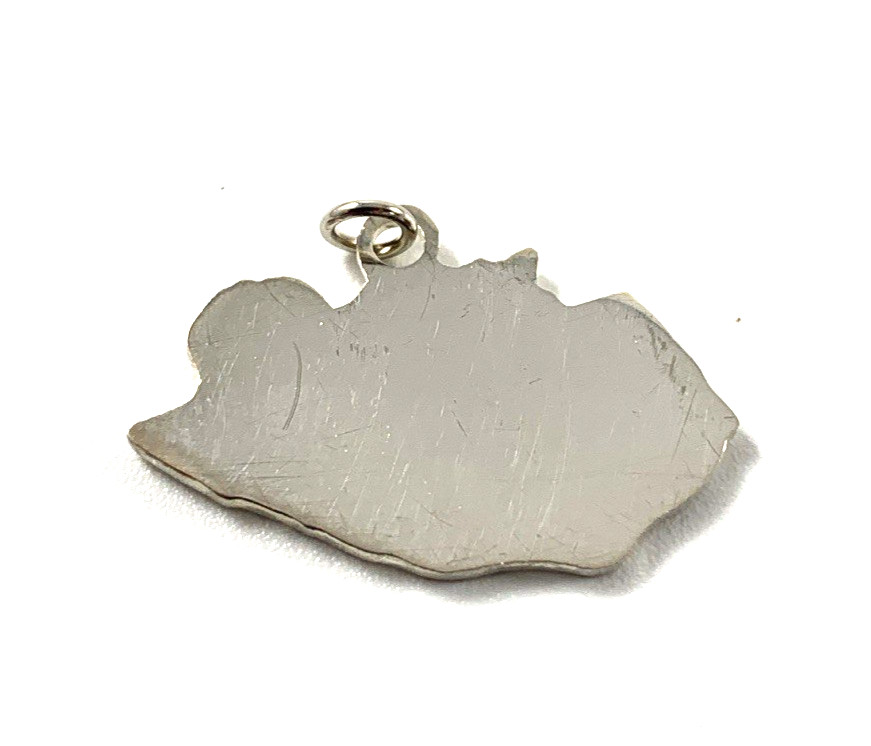 Tennessee State Charm Enamel | Silver Plate | Yellow | 1/2″ | New Old Stock