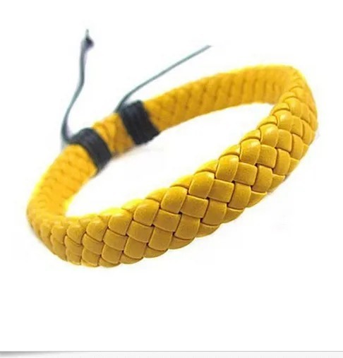 Men’s Women’s Wrap Braided Leather Bracelet Cuff Bangle Adjustable Wristband