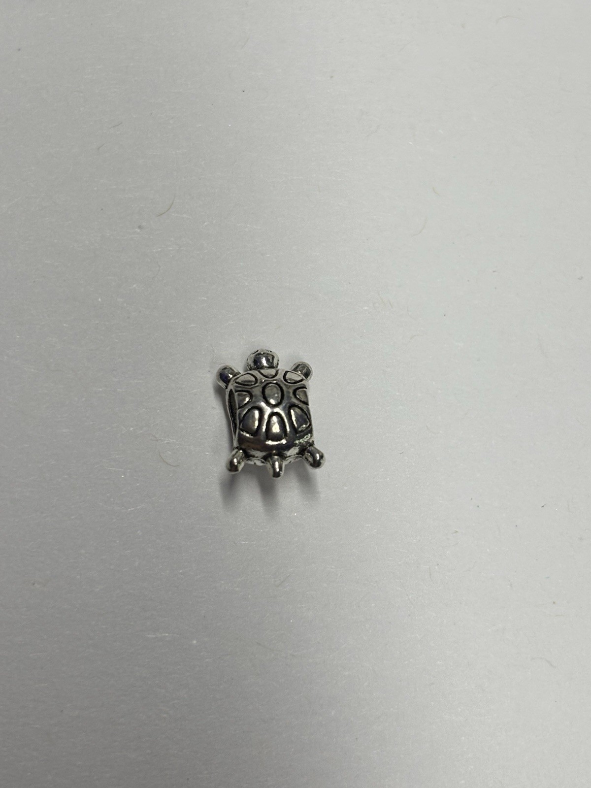 Turtle Charm Bead Silver Tone Fits Snake Chain Charm Bracelet Unbranded
