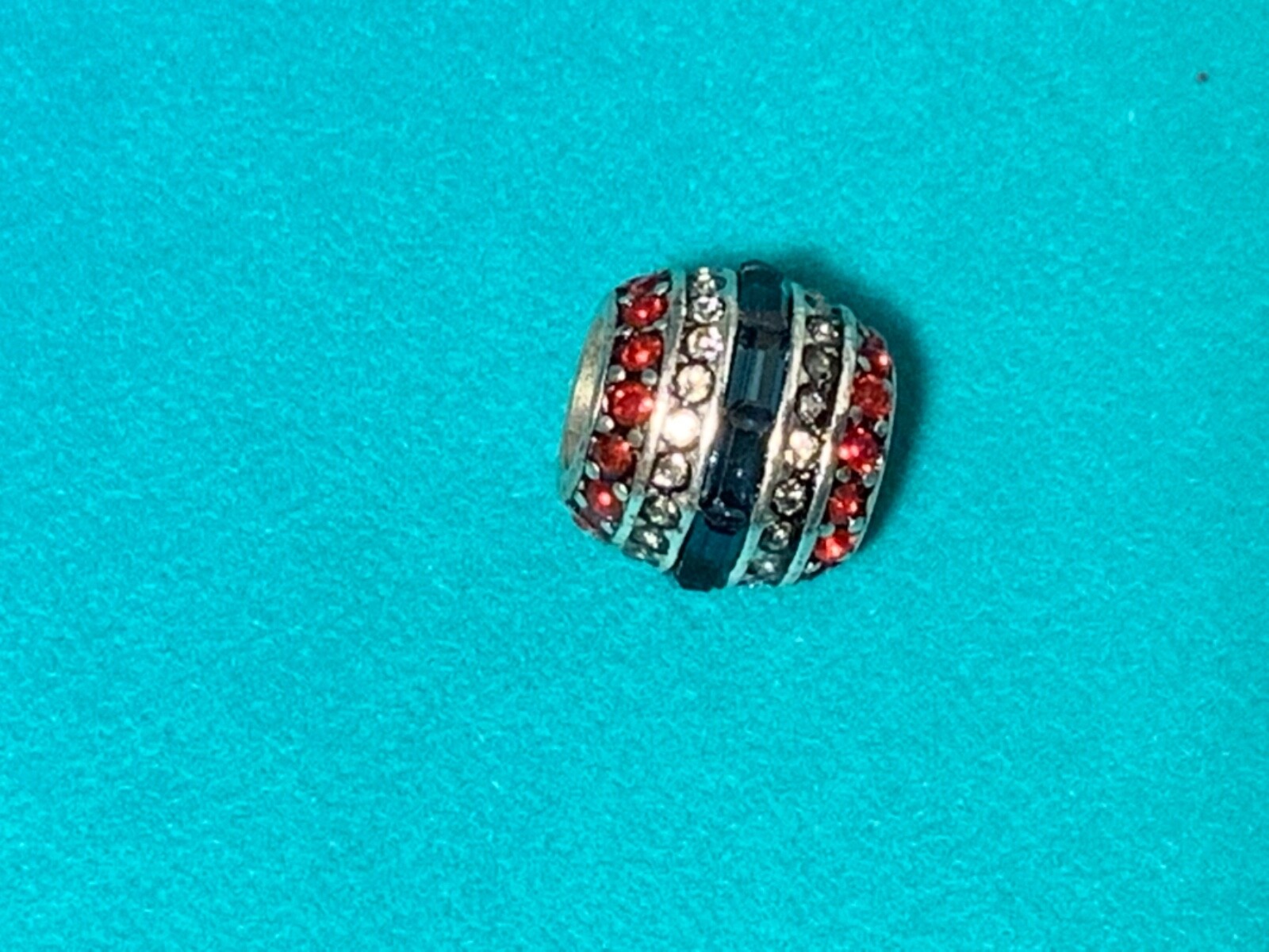 Brighton Luv USA” Blue, Red, Clear Swarovski Crystals Patriotic Bead