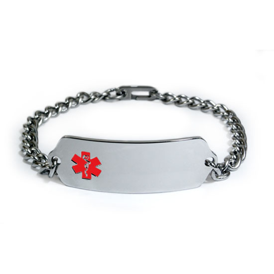 Blank Medical Id Alert Bracelet with sister hook clasp (not engraved)