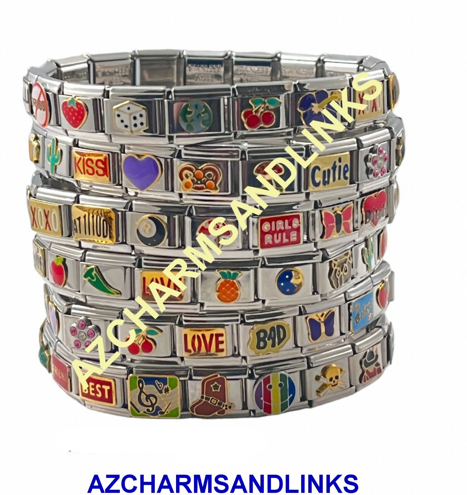 Cute Bug Italian Charm Bracelet Link Compatible with all 9mm Charms #70