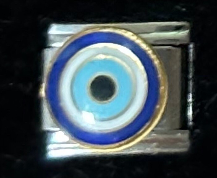 Rare Evil Eye Wholesale Italian Charm Enamel Link 9MM K45-2