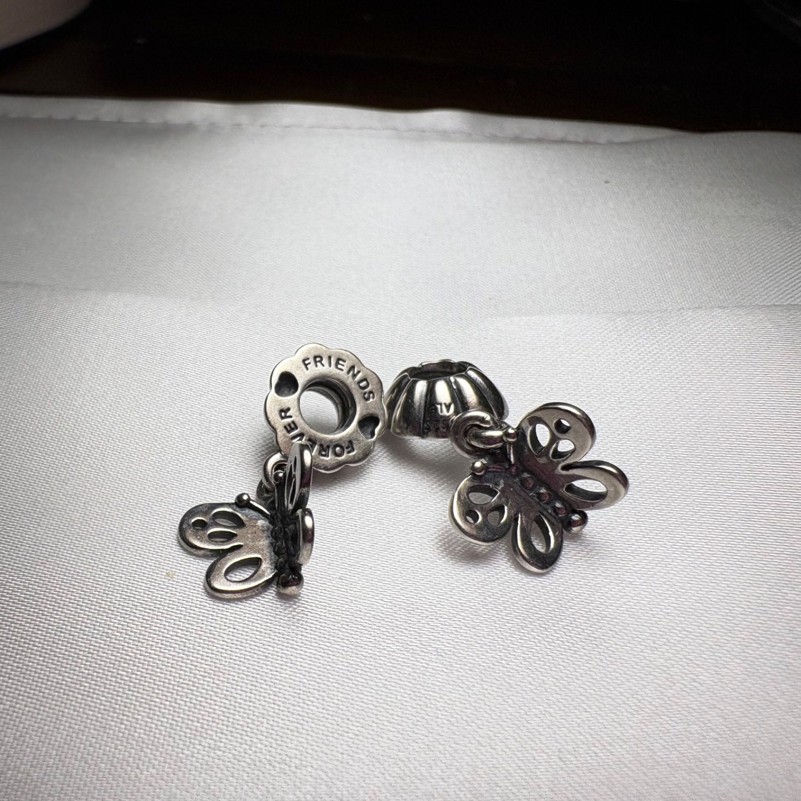 Authentic Pandora Friends Forever Butterfly Charm/Bead Silver 925 ALE Retired