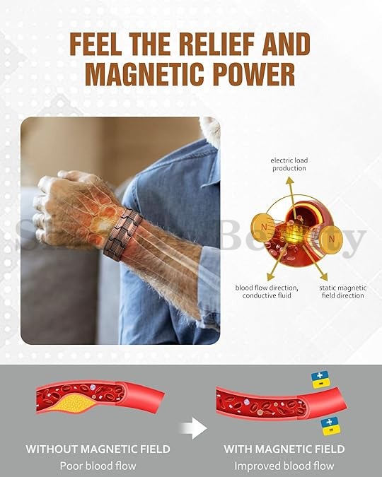100% Pure Copper Magnetic Bracelet for Men Magnets Adjustable with Sizing Tool