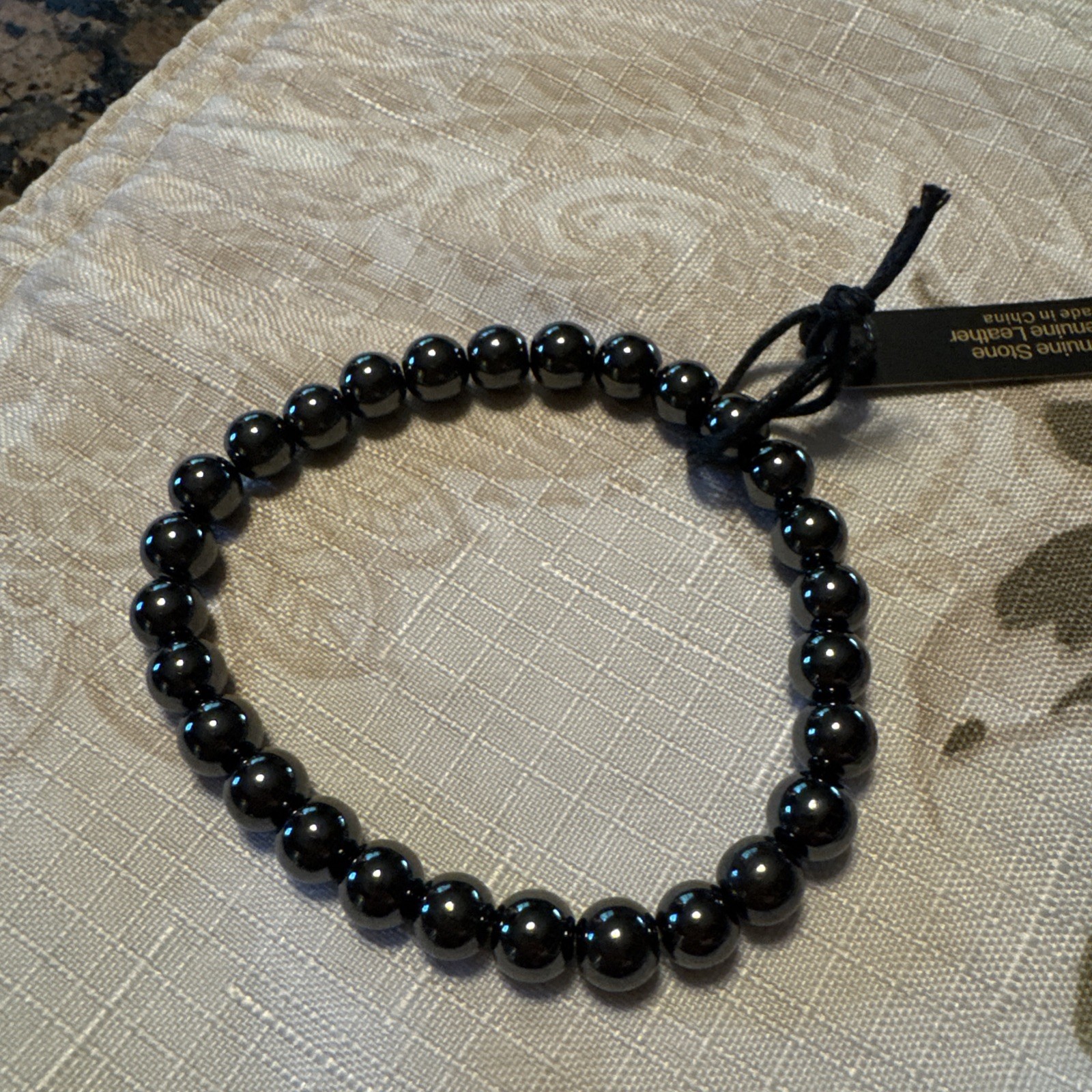 Anthony Jacob’s, Genuine Stone Black bracelets Unisex