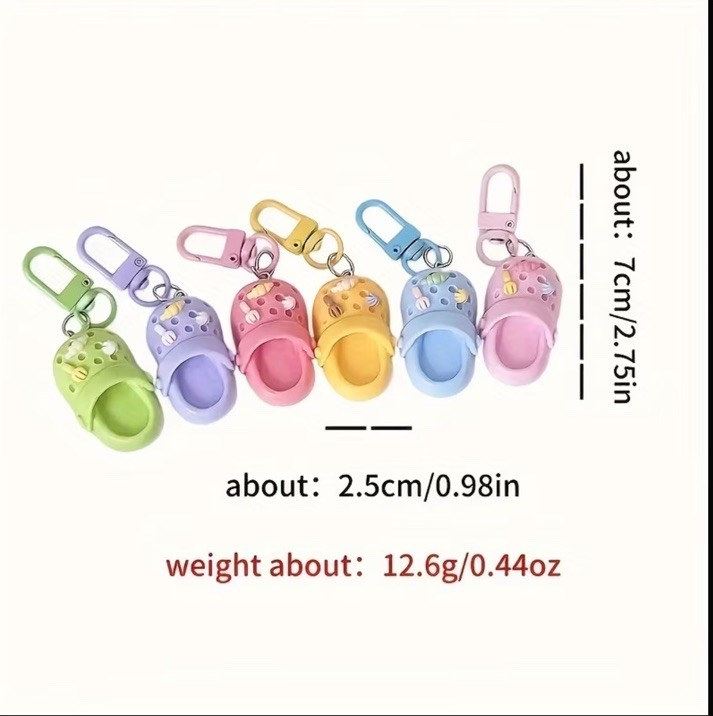 Charm Clip-On Croc Flip Flop Bracelet Necklace Zipper Keychain Stitch Markers