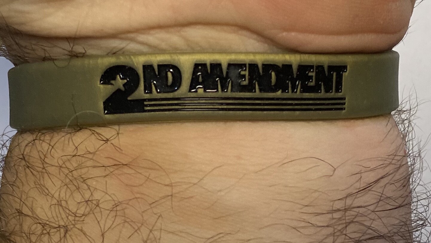 Support Gun Rights 2nd Amendment Silicone Bracelets Pack of 2 Variety of Styles