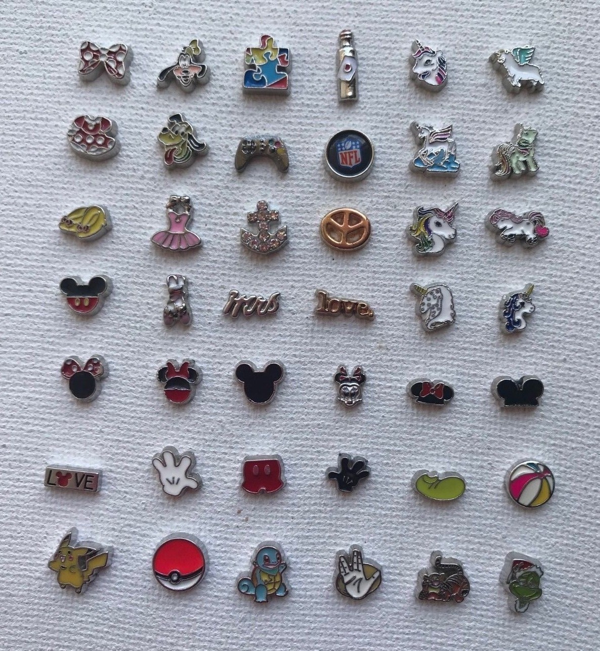Floating Charms Unicorn Minnie Goofy Pluto for Living Memory Charm Lockets