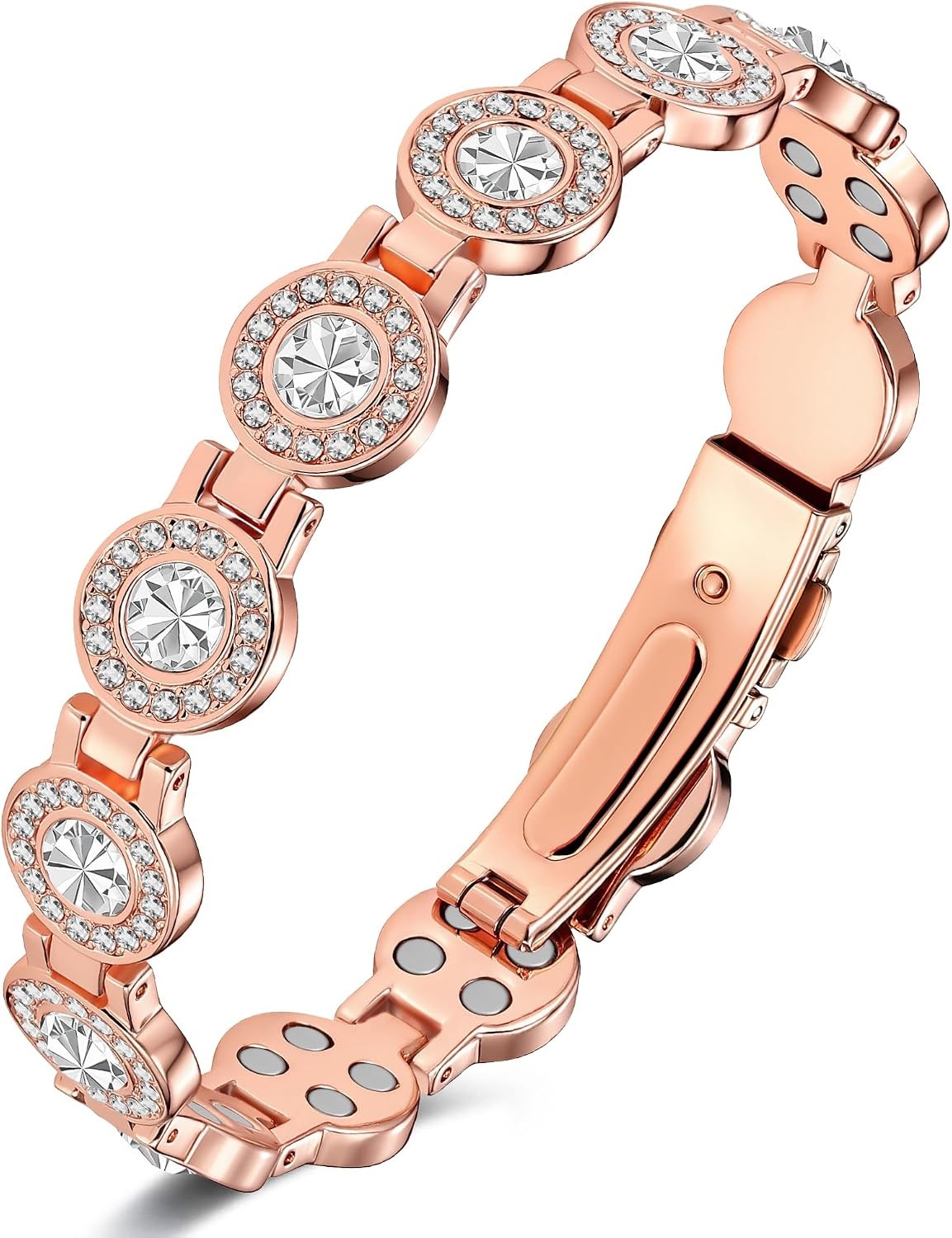 Pure Copper Bracelets for Women, 4X Ultra Strength Magnetic Bracelet with 3800 G
