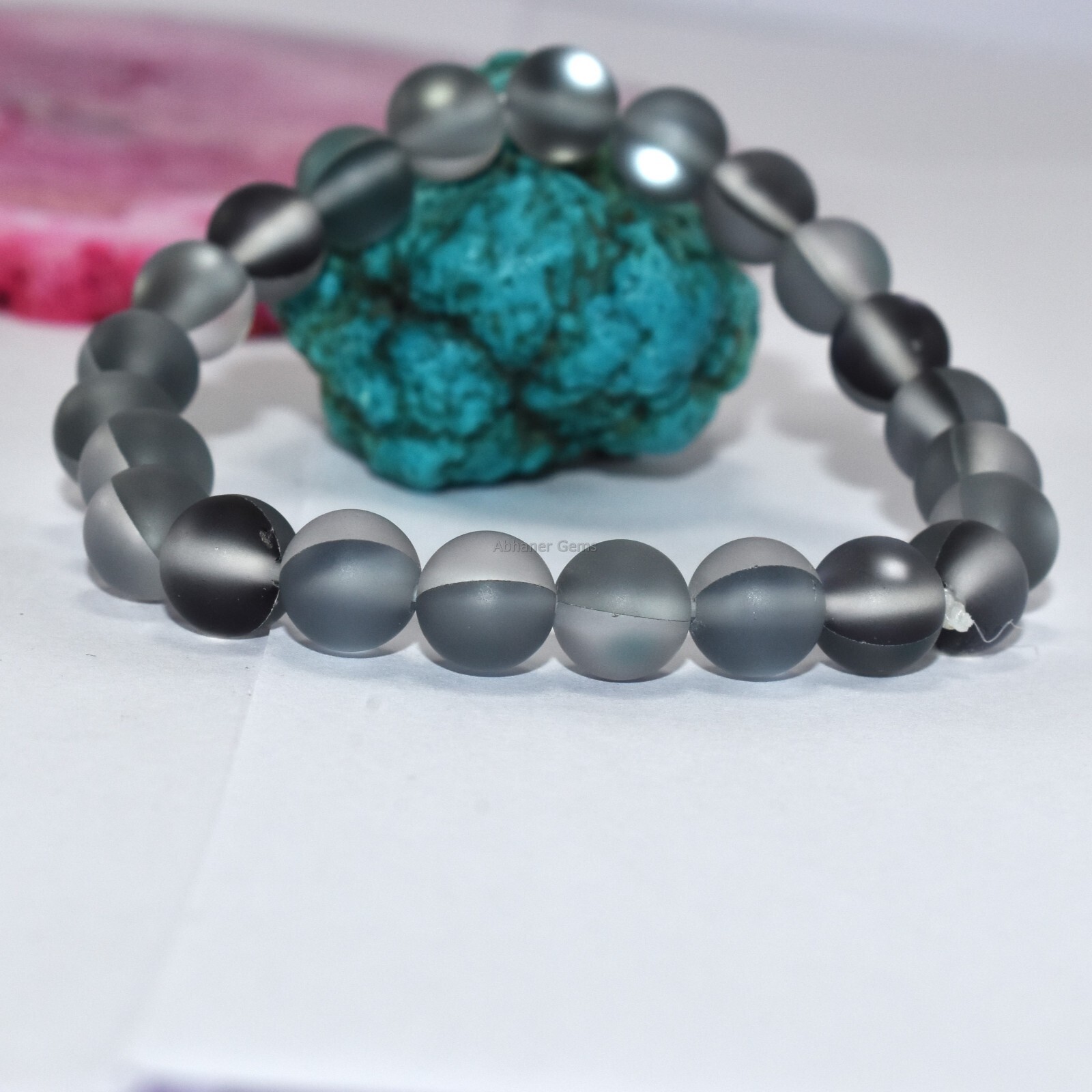 Evil Eye Protector Smoky Quartz Clean Beads Bracelet