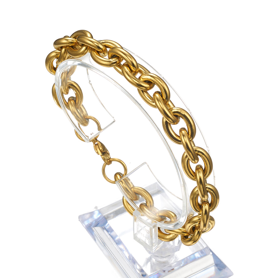 11/13/15mm Mens Round Heavy Rolo Chain Link 316L Stainless Steel Bracelet Bangle