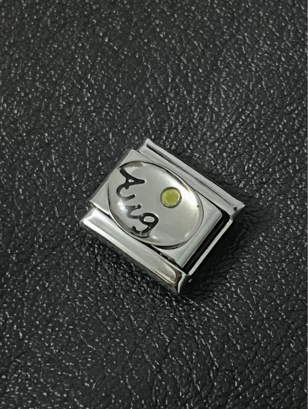 August Charm Anniversary Birthday Silver Charm Fit 9mm Italian Bracelet Gift