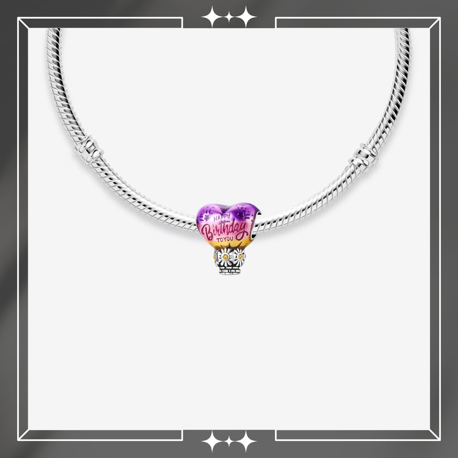 Happy Birthday To You Heart Balloon Charm, Birthday Gift, Gift For Women