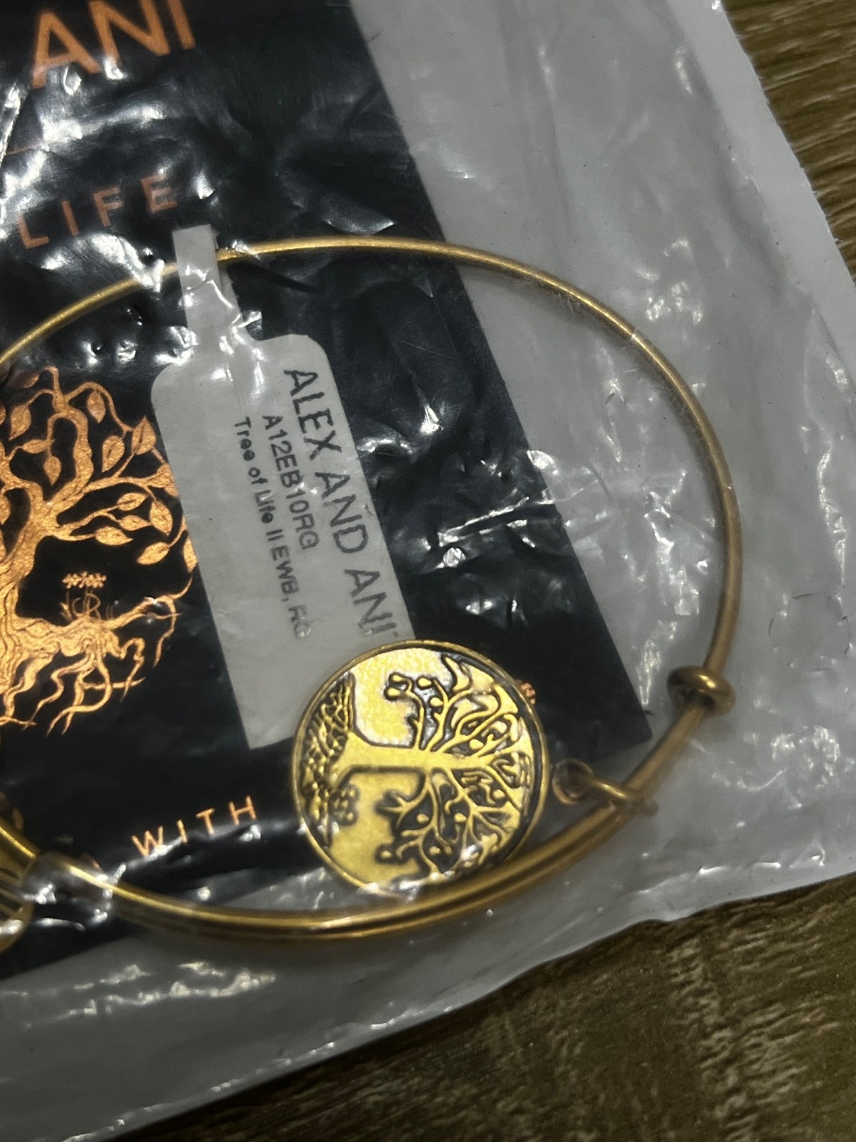 ALEX AND ANI Tree of Life Bangle Bracelet Gold Tone – New with Tags